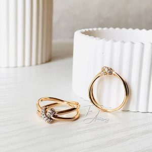 انگشتر گره نگینی ژوپینگ