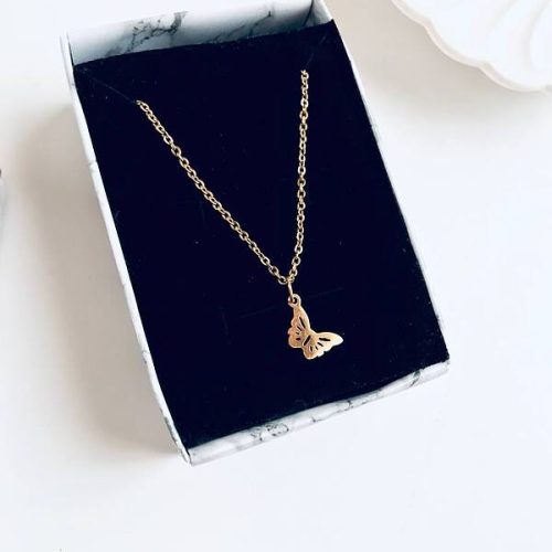 گردنبند پروانه استیل