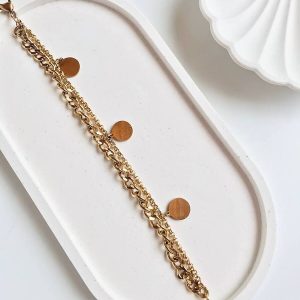دستبند استیل پولکی