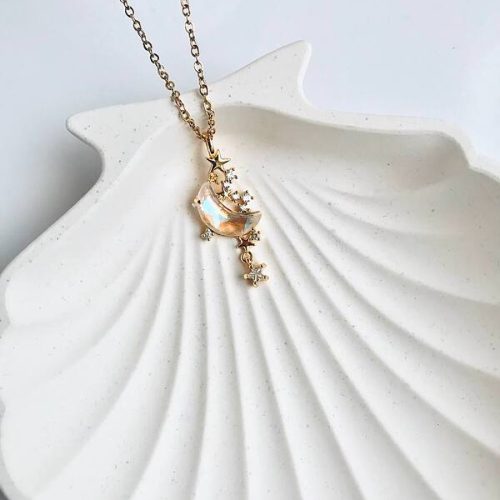 گردنبند ماه و ستاره استیل