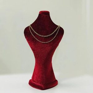 گردنبند دو ردیفه استیل