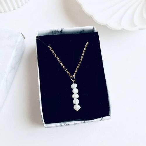 گردنبند آویز مروارید پرورشی