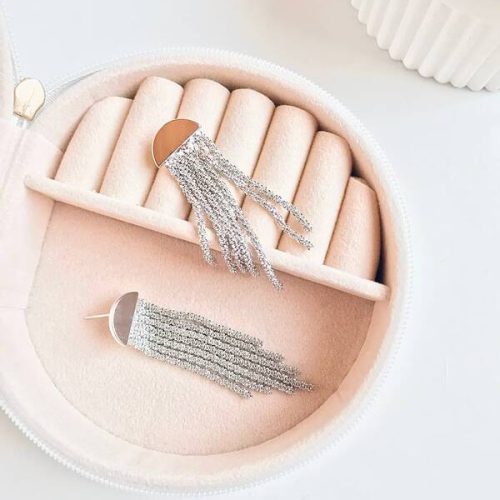 گوشواره خاویاری نقره ای