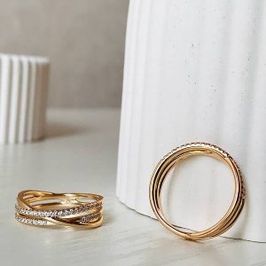 انگشتر ضربدری نگین دار ژوپینگ