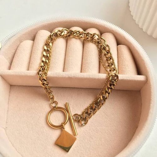 دستبند استیل و پلاک