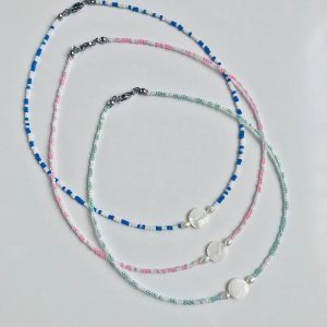 گردنبند سنگ صدف منجوقی