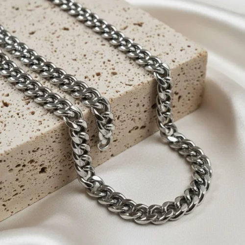 ست ست دستبند و گردنبند مردانه طرح کارتیه
