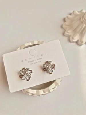 گوشواره چرخان میخ نقره