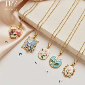 گردنبندهای استیل طرح میناکاری