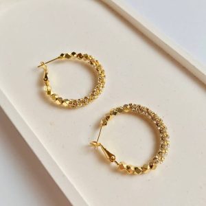 گوشواره پایه نقره جواهری