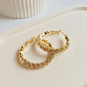 گوشواره پایه نقره جواهری
