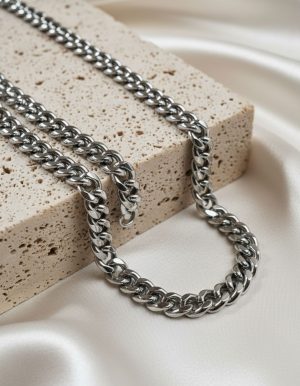 ست دستبند و گردنبند مردانه طرح کارتیه