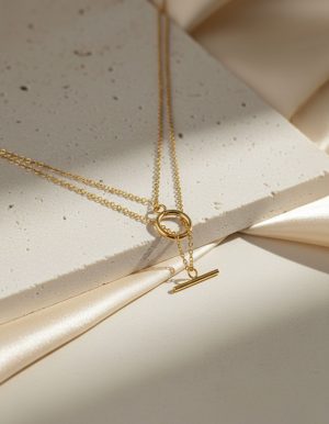 گردنبند استیل قفل تی گردنبند استیل قفل تی