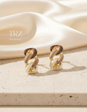 earring گوشواره میناکاری طرح کارتیه