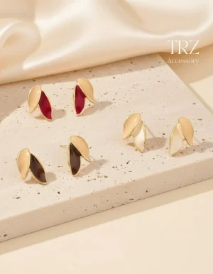 گوشواره میناکاری برگ